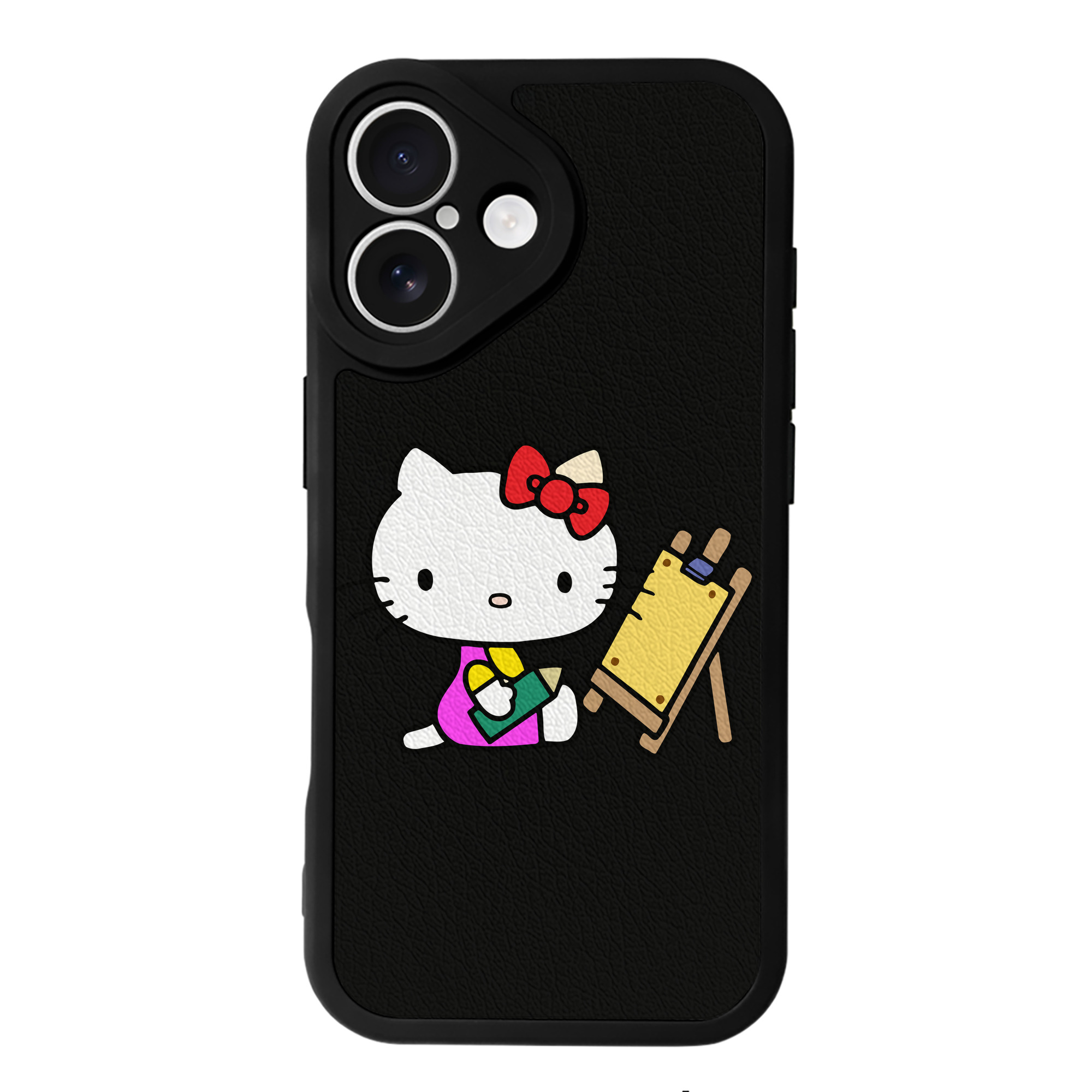 （画像用） Hello Kitty ハローキティ 【iPhone 16シリーズ対応】シリコンスマホケース（レザー調） 材質：シリコン